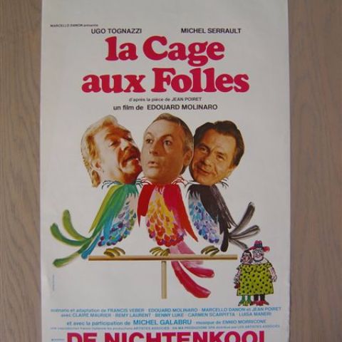 'La cage aux folles' Belgian affichette